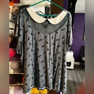Doctor Who Peter Pan collar Tardis shirt
